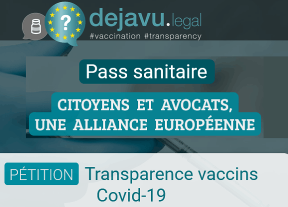 Pétition européenne pour la transparence sur les vaccins et contre le passeport sanitaire